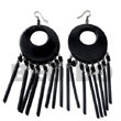Natural Dangling 50mm Round natural Black Wood with