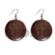 Natural Dangling Round 32mm Natural BFJ5571ER Shell Beads Shell Jewelry Wooden Earrings