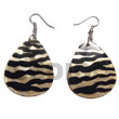 Natural Dangling 40mmx34mm Teardrop BFJ5624ER Shell Beads Shell Jewelry Shell Earrings