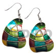 Natural Dangling Handpainted And BFJ5640ER Shell Beads Shell Jewelry Shell Earrings