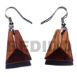 Dangling 20mmx17mm Wooden Earrings