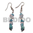Natural Dangling Troca W. Crystal BFJ701ER Shell Beads Shell Jewelry Shell Earrings
