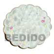 Natural Capiz Plate   Floral Design BFJ014GD Shell Beads Shell Jewelry Capiz Shell Gifts And Decor Set