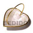 Natural Capiz Heart Basket BFJ018GD Shell Beads Shell Jewelry Capiz Shell Gifts And Decor Set