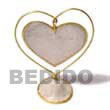 Natural Capiz Shell Dangling Heart Decorative / Gift