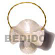 Natural Capiz Shell Scallop Basket Decorative / Gift