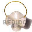 Natural Capiz Scallop Basket BFJ020GD Shell Beads Shell Jewelry Capiz Shell Gifts And Decor Set