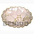 Natural Oval Capiz Scallop Placemat BFJ041GD Shell Beads Shell Jewelry Capiz Shell Gifts And Decor Set