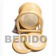 Natural Capiz Glass Coaster   Rattan BFJ046GD Shell Beads Shell Jewelry Capiz Shell Gifts And Decor Set