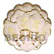 Natural Set Of 4 Round Scallop Capiz Placemat