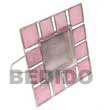 Natural Pastel Pink Picture Frame BFJ056GD Shell Beads Shell Jewelry Capiz Shell Gifts And Decor Set