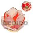 Natural Lotus Candle Holder Red white BFJ063GD Shell Beads Shell Jewelry Capiz Shell Gifts And Decor Set