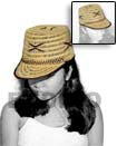 Natural Rattan Cora Hat Plastic   BFJ002HAT Shell Beads Shell Jewelry Native Hats