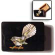 Natural Inlaid Bird Fan Tail Design Jewelry Box