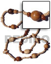 Natural  incheskalandrakas inches- Asstd. Wood BFJ1858NK Shell Beads Shell Jewelry Long Endless Necklace