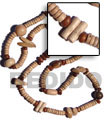 Natural "kalandrakas"- Asstd. Wood Beads Per Necklace When