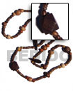 Natural "kalandrakas"- Asstd. Wood Beads Per Necklace When