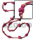 Natural Pink Wood Beads In 2-3mm Red Coco