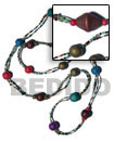 Natural 2 Rows Red Cut Glass Beads   BFJ1890NK Shell Beads Shell Jewelry Long Endless Necklace