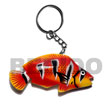 Natural Fish Handpainted Wooden Keychain