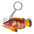 Natural Fish Handpainted Wooden BFJ007KC Shell Beads Shell Jewelry Keychain