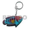 Natural Fish Handpainted Wooden BFJ012KC Shell Beads Shell Jewelry Keychain