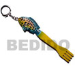 Natural Fish On Fork Handpainted BFJ032KC Shell Beads Shell Jewelry Keychain