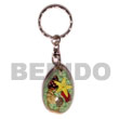 Natural Cowri Shells With Laminated BFJ049KC Shell Beads Shell Jewelry Keychain