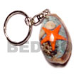 Natural Cowri Shells With Laminated BFJ053KC Shell Beads Shell Jewelry Keychain