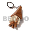 Natural wooden hut keychain