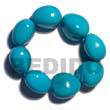 Natural Elastic 8 Pcs. Wooden BFJ5180BR Shell Beads Shell Jewelry Wooden Imitation Kukui Nuts