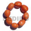 Natural Elastic 8 Pcs. Wooden BFJ5190BR Shell Beads Shell Jewelry Wooden Imitation Kukui Nuts