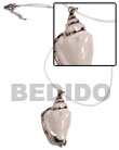 Natural Plain White Rubber Cord With BFJ3325NK Shell Beads Shell Jewelry Shell Necklace