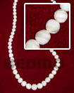 Natural Troca Graduated Beads BFJ007NK Shell Beads Shell Jewelry Shell Necklace