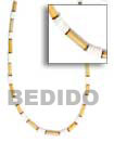 Natural Bamboo And Shells Alternate Necklace