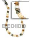 Natural Square Cut Khaki Combination BFJ039NK Shell Beads Shell Jewelry Shell Necklace