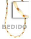 Natural Buri Seed Necklace With Wood BFJ046NK Shell Beads Shell Jewelry Seeds Beads Necklace