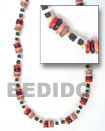 Natural Coco Pokalet Red   Black   BFJ059NK Shell Beads Shell Jewelry Natural Color Necklace