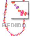 Natural Coco With Tube Bead Necklaces