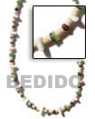 Natural Square Cut White Shell With BFJ089NK Shell Beads Shell Jewelry Natural Color Necklace