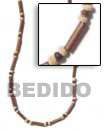 Natural 2-3 Mm Light Brown Bamboo BFJ090NK Shell Beads Shell Jewelry Natural Color Necklace