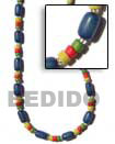 Natural Blue Buri Tube   Yellow   BFJ106NK Shell Beads Shell Jewelry Seeds Beads Necklace