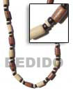 Natural Wood Tube Necklace