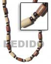 Natural Wood Tube Bead Brown   Beige BFJ111NK Shell Beads Shell Jewelry Natural Color Necklace