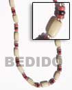 Natural White Buri Tube With 4-5 Old BFJ124NK Shell Beads Shell Jewelry Seeds Beads Necklace