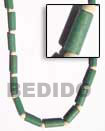 Natural Green Wood Tube Necklace
