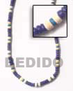 Natural 4-5 Coco Pukalet Royal Blue BFJ142NK Shell Beads Shell Jewelry Natural Color Necklace