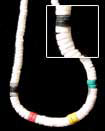 Natural Graduted White Shell In Rasta BFJ152NK Shell Beads Shell Jewelry Shell Necklace