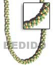 Natural Twisted   2-3 Coco Pukalet   BFJ163NK Shell Beads Shell Jewelry Multi Row Necklace