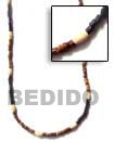 Natural 2-3 Heishe Natural Brown   BFJ170NK Shell Beads Shell Jewelry Natural Color Necklace